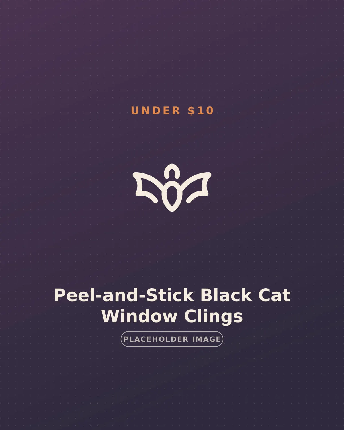 Black cat Halloween window clings on an apartment window, a damage-free rental decor idea
