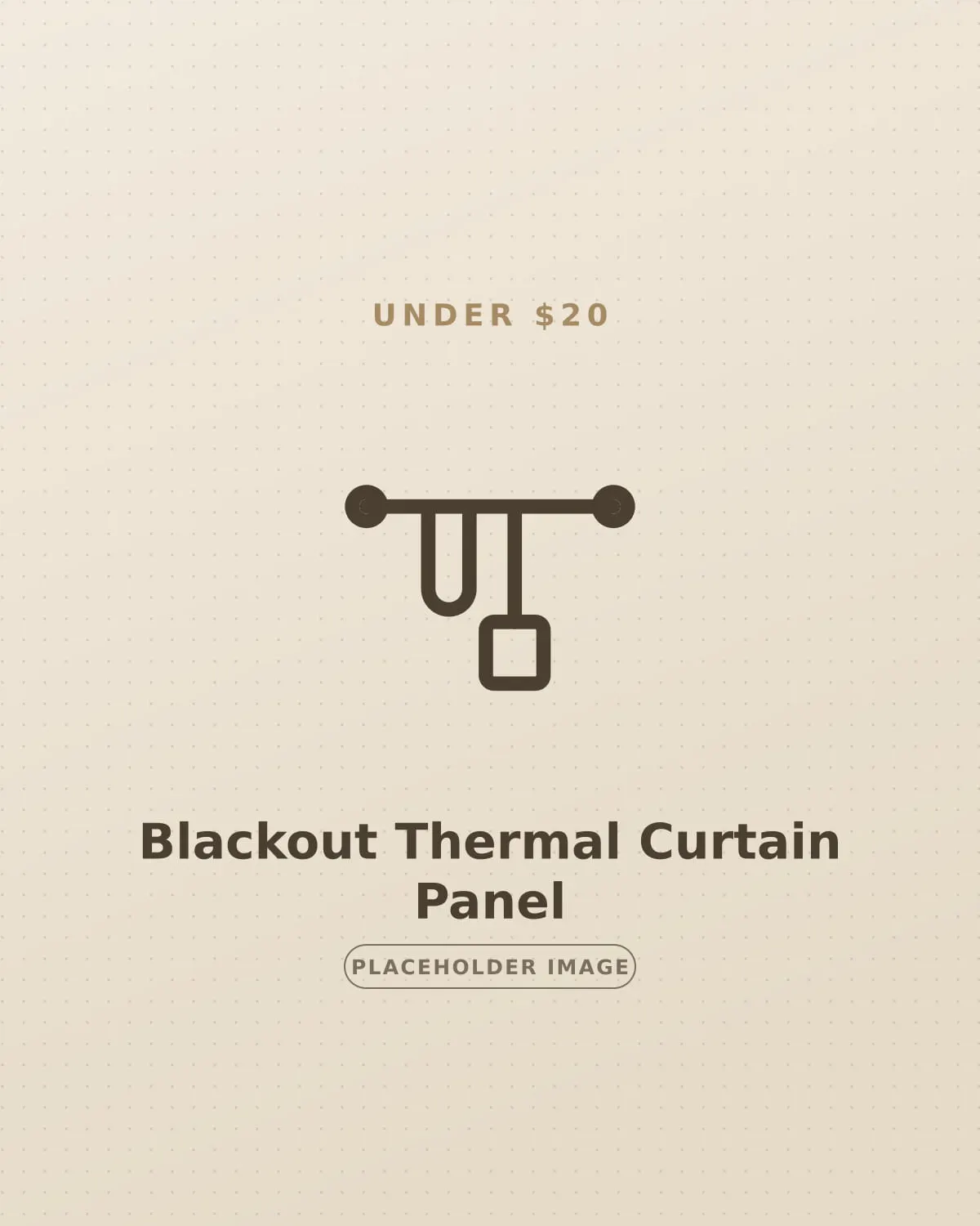 Blackout thermal curtain panel hung on a tension rod inside a rental window frame