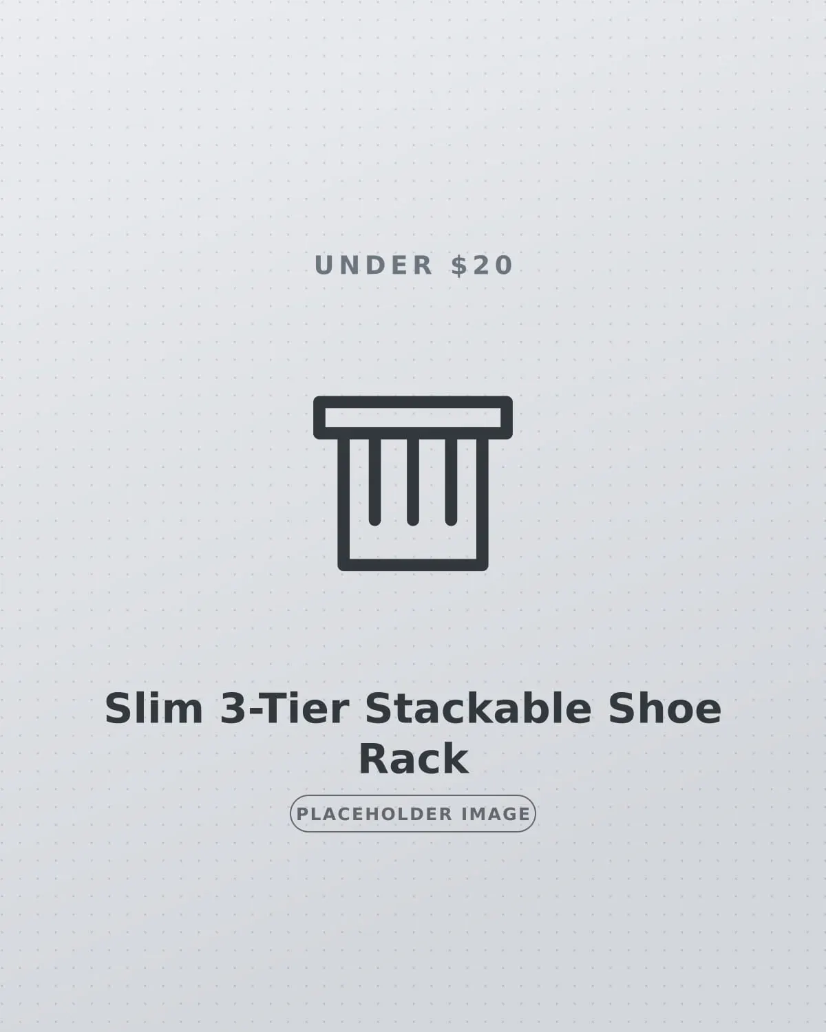 Slim stackable three-tier shoe rack against a narrow apartment hallway wall