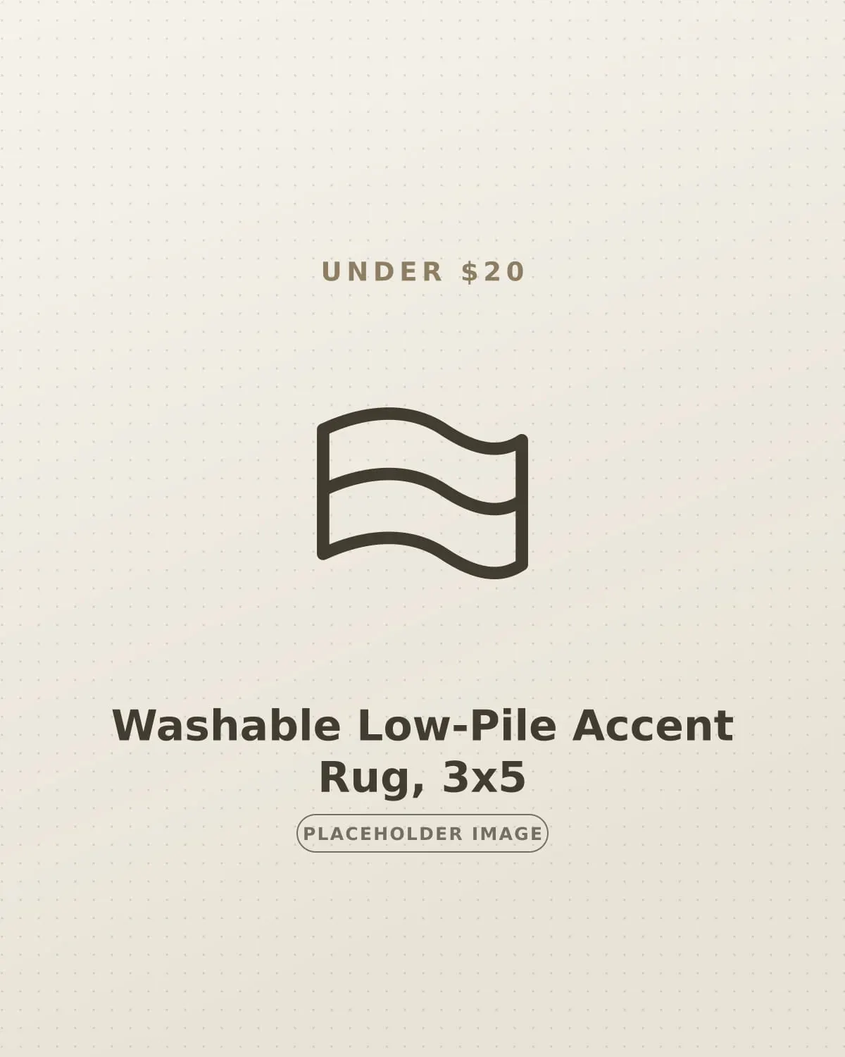Washable low-pile 3x5 accent rug defining a seating area in a studio apartment