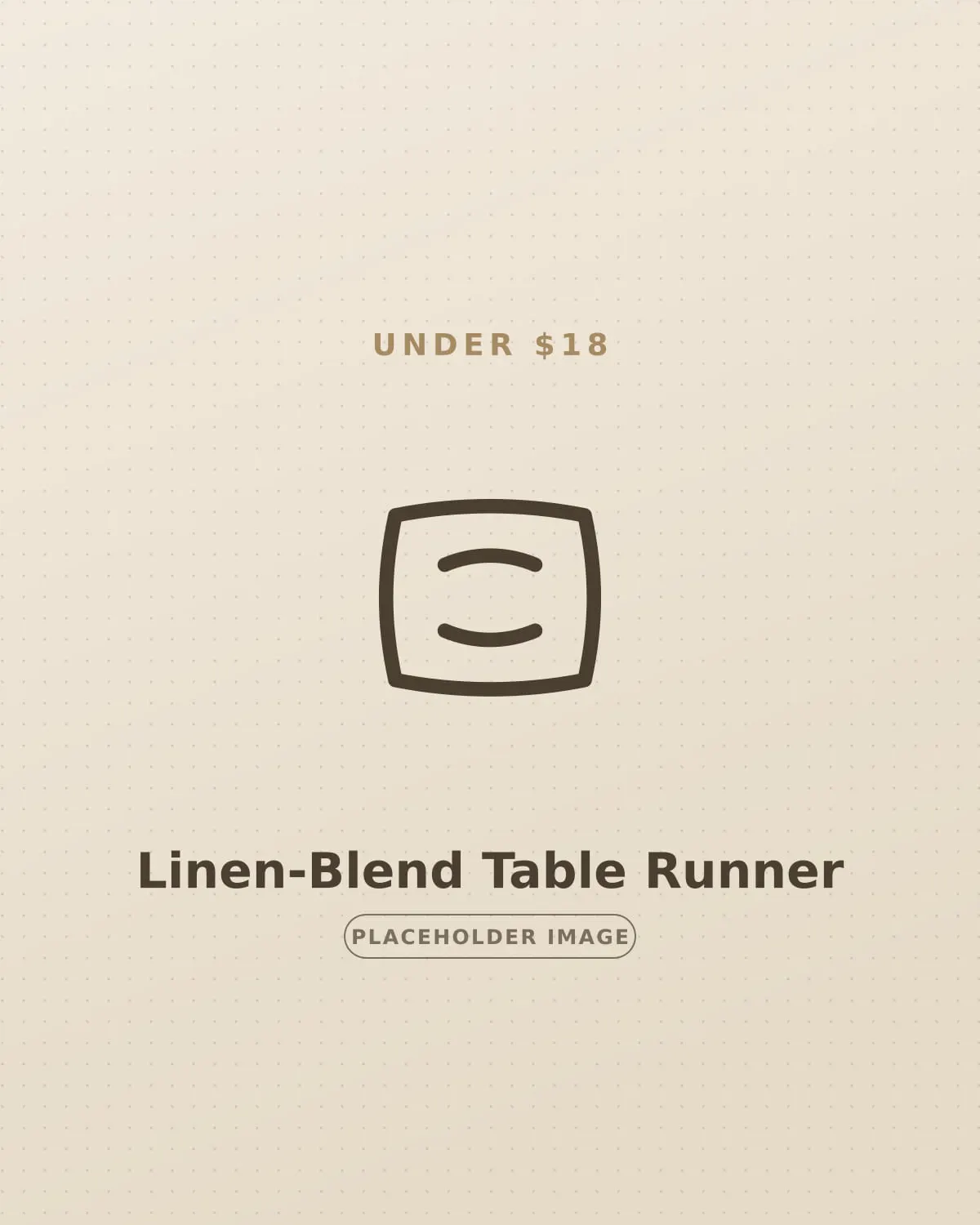 Neutral linen-blend table runner softening a small rental dining table