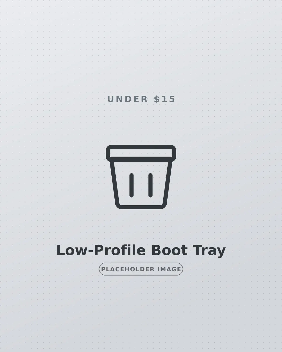 Low-profile boot tray catching drips from wet shoes inside an apartment entryway
