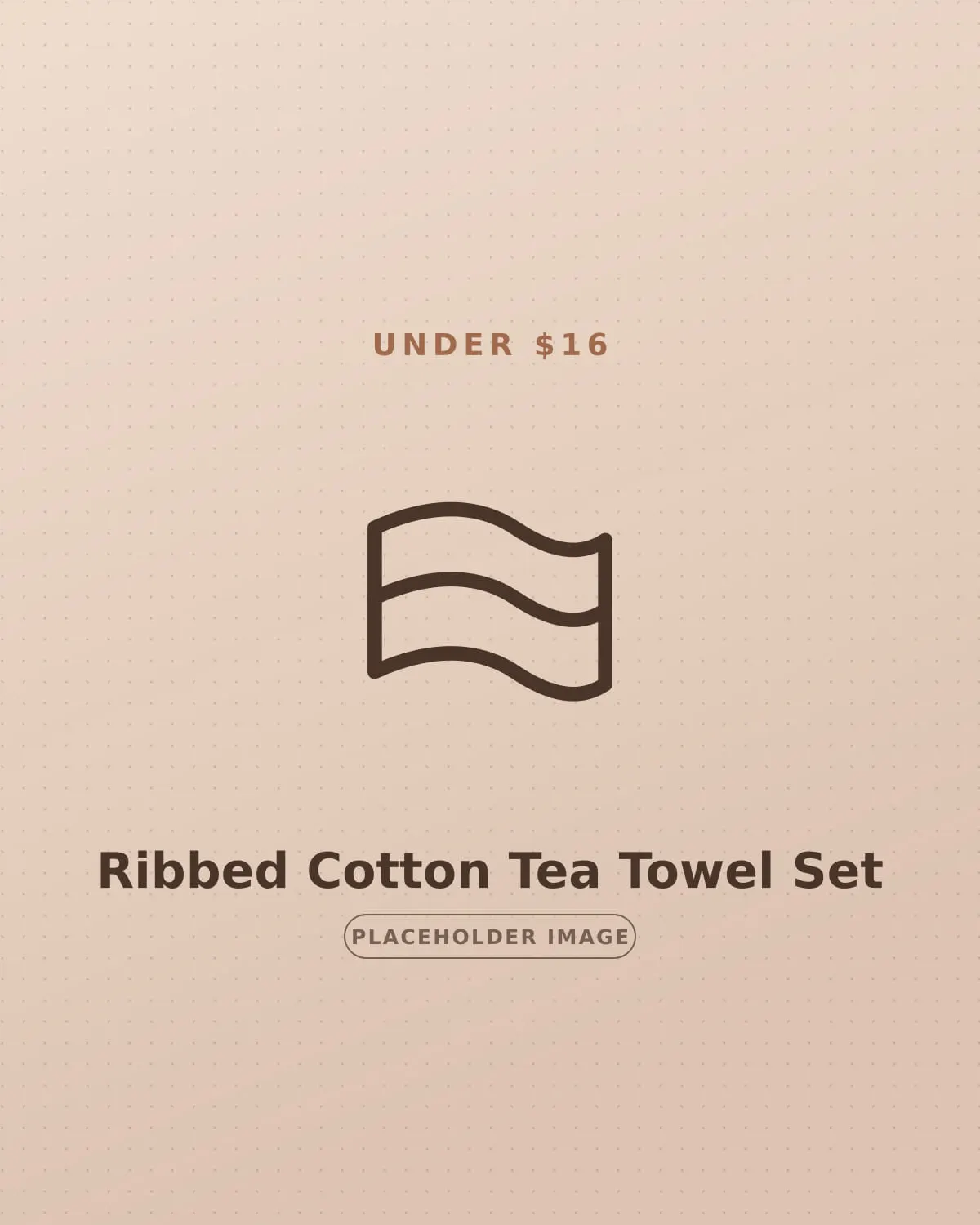 Set of ribbed cotton tea towels in autumn colours hanging in a small rental kitchen