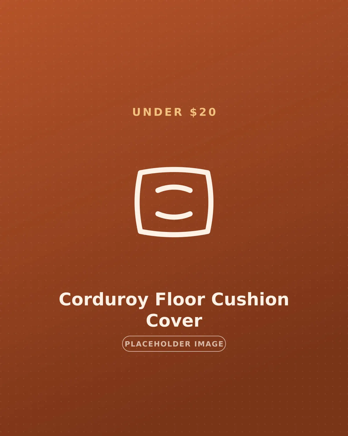 Corduroy floor cushion cover providing extra seating in a small apartment living room