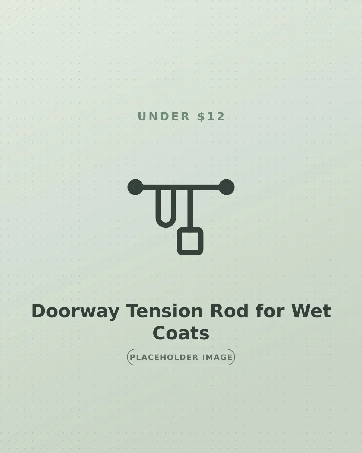 Tension rod mounted in a doorway to hang wet coats in a rental apartment