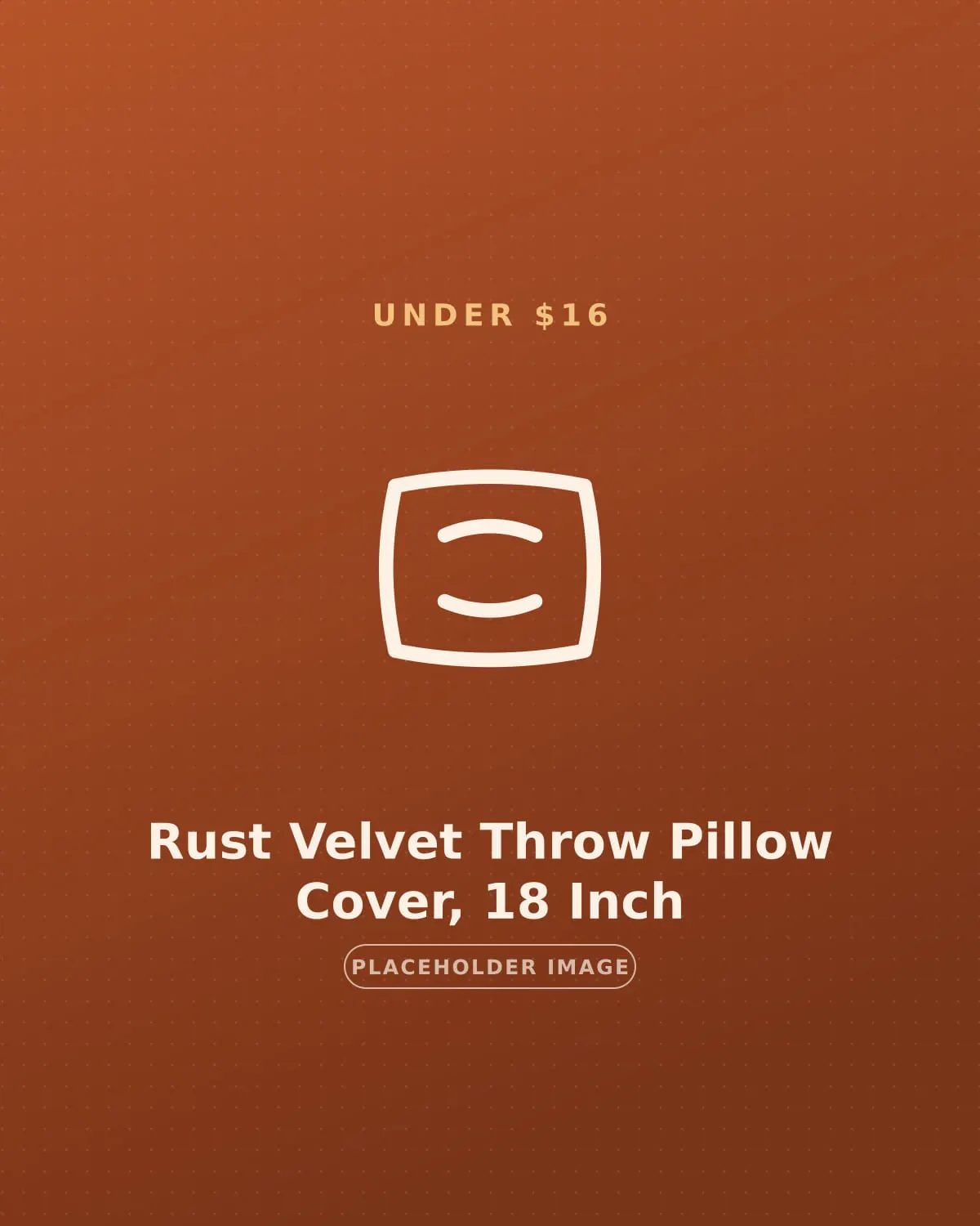 Rust velvet 18 inch throw pillow cover on an apartment-sized sofa for fall