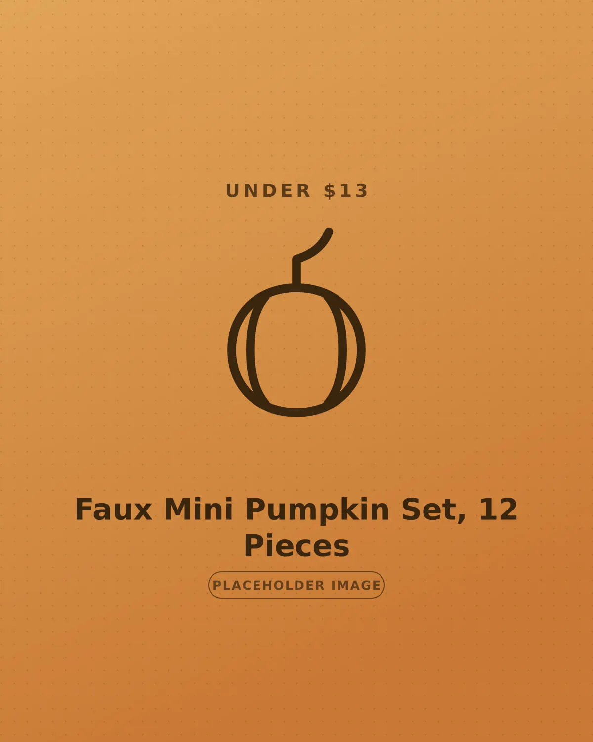 Set of twelve faux mini pumpkins spread across shelves in a small apartment