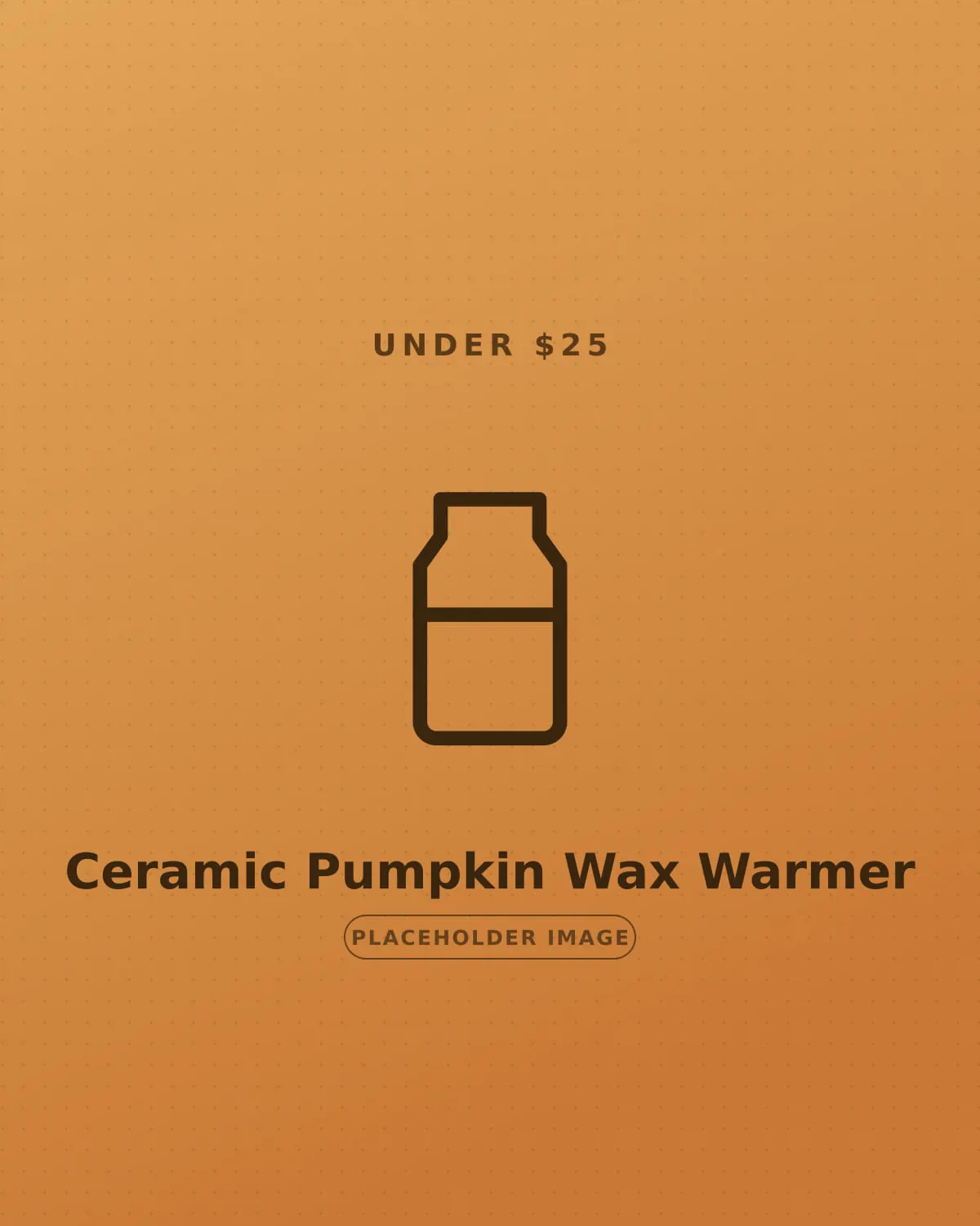 Ceramic pumpkin wax warmer glowing on a small rental kitchen counter