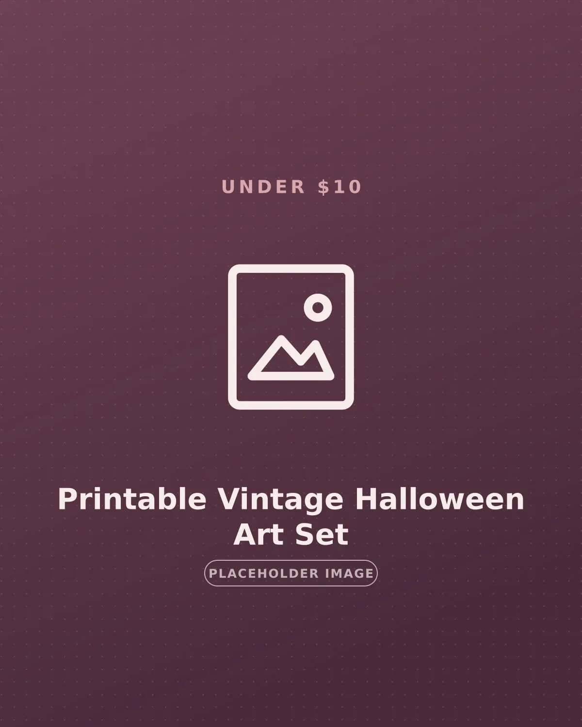 Printable vintage Halloween wall art displayed in existing frames on a rental gallery wall
