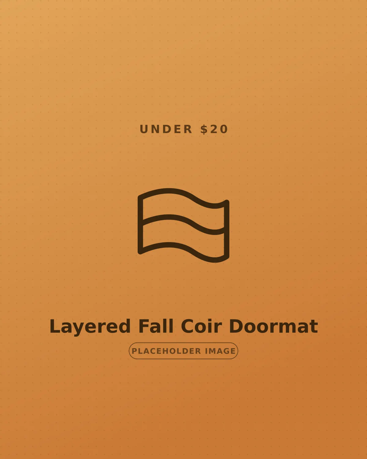 Layered fall coir doormat outside an apartment door in a shared hallway