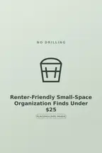 Small-space organization ideas for renters — under-shelf baskets, slim velvet hangers and an over-the-door organizer, all under $25